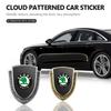 AAAAS1 Car Styling 3D Shield Metal Emblem Badge Sticker Decoration Decal For Skoda S Kodiaq Octavia 2 3 Yeti Karoq Rapid Fabia VII VRS