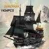 1424PCS Pirate Ship Building Blocks Sailing Storm Ship Model Bricks Kits Creative Desktop Decoration Children's Educational DIY Toys No Box
