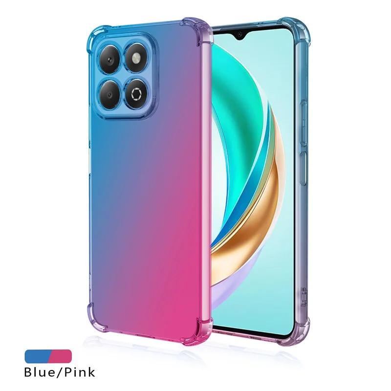 Для Honor 200 Smart 200pro Honor200 Lite X7C 4G Чехол Радужный градиент Противоударные чехлы для телефонов Силиконовый мягкий TPU Airbag Полупрозрачный противоударный чехол