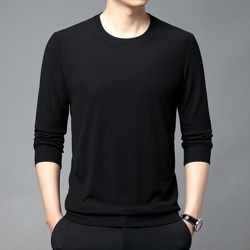 Мужская толстовка, новинка весны, тонкая мужская футболка с круглым вырезом и длинными рукавами для молодежи и среднего возраста, повседневная свободная рубашка