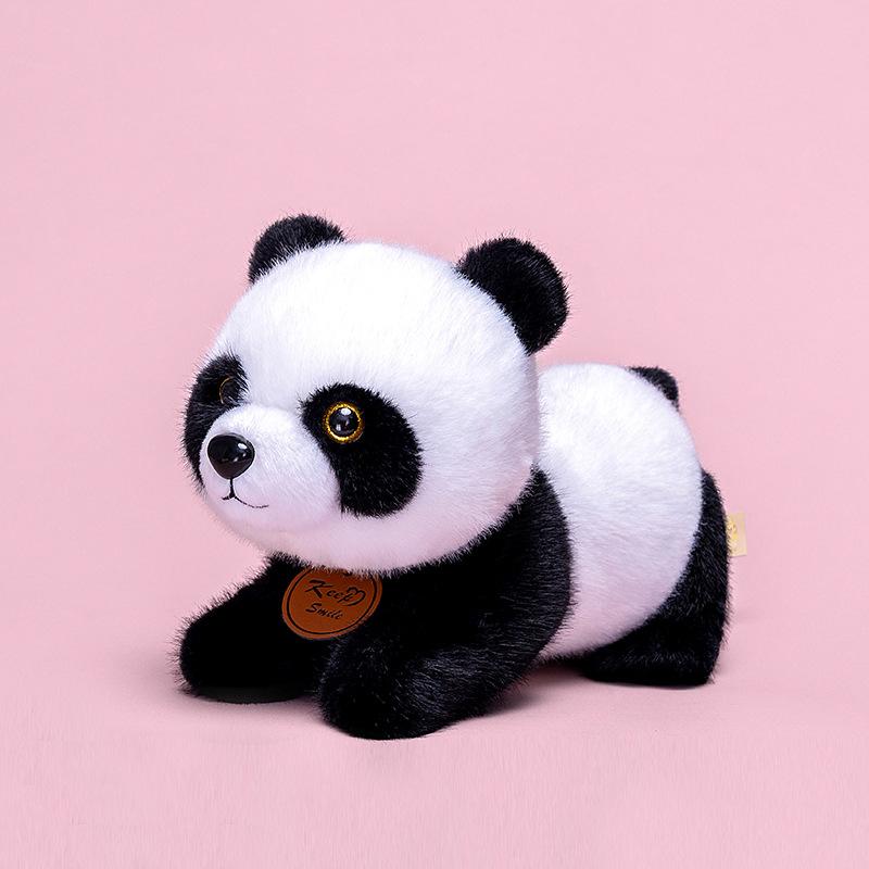 Panda Plush Toy Zoo Cheetah Souvenir Children's Soothing Cat Pillow Dalmatian Dog Ornament