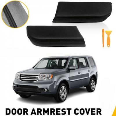 Подходят для Honda Pilot 2009-2015 Задние дверные панели Крышка подлокотника Черная микрофибра кожа