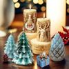 3D Christmas Tree Elk Relief Cylinder Candle Silicone Mold Merry Christmas Letter Snowflake Cylinder Candle Molds Christmas Gift