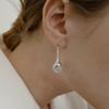 Fiore Stone Bud Drop Earring (moonstone)