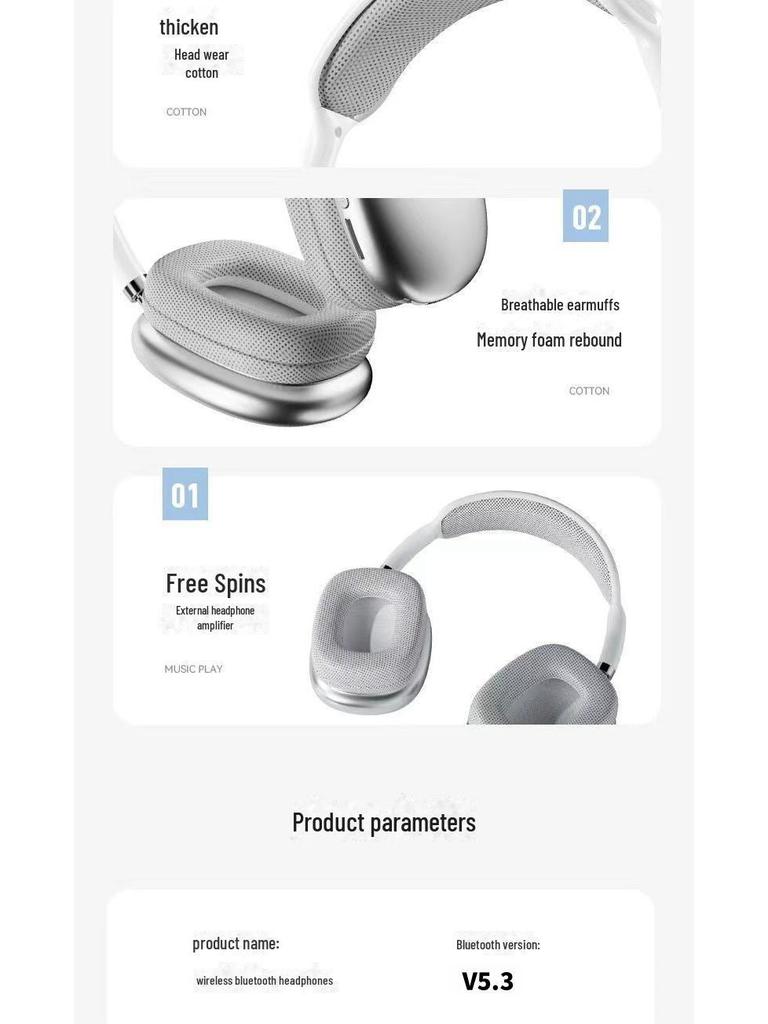 P9 Advanced Bluetooth Wireless Headset для Android, iOS, компьютеров – Universal Heavy Bass