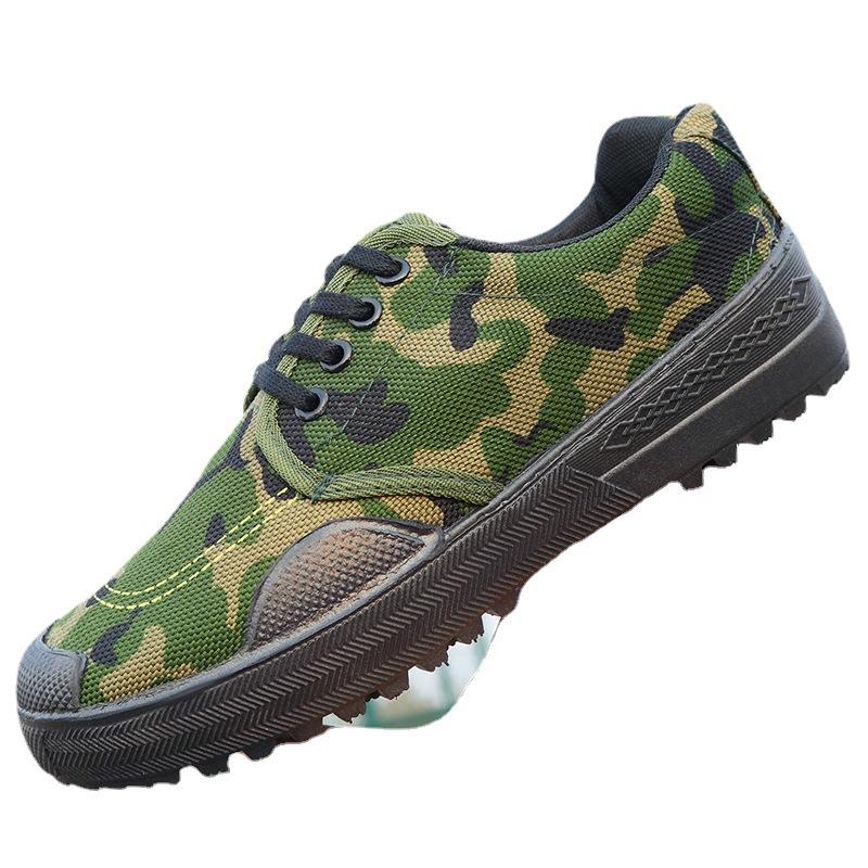 Jiefang Shoes Wear-resistant Breathable Training Shoes for Men Military Training Shoes for Migrant Workers Labor Protection Shoes Rubber Shoes