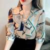2023 Spring/Summer Women's Chiffon Shirt: Long Sleeve, Three-Quarter Sleeve, Printed Design