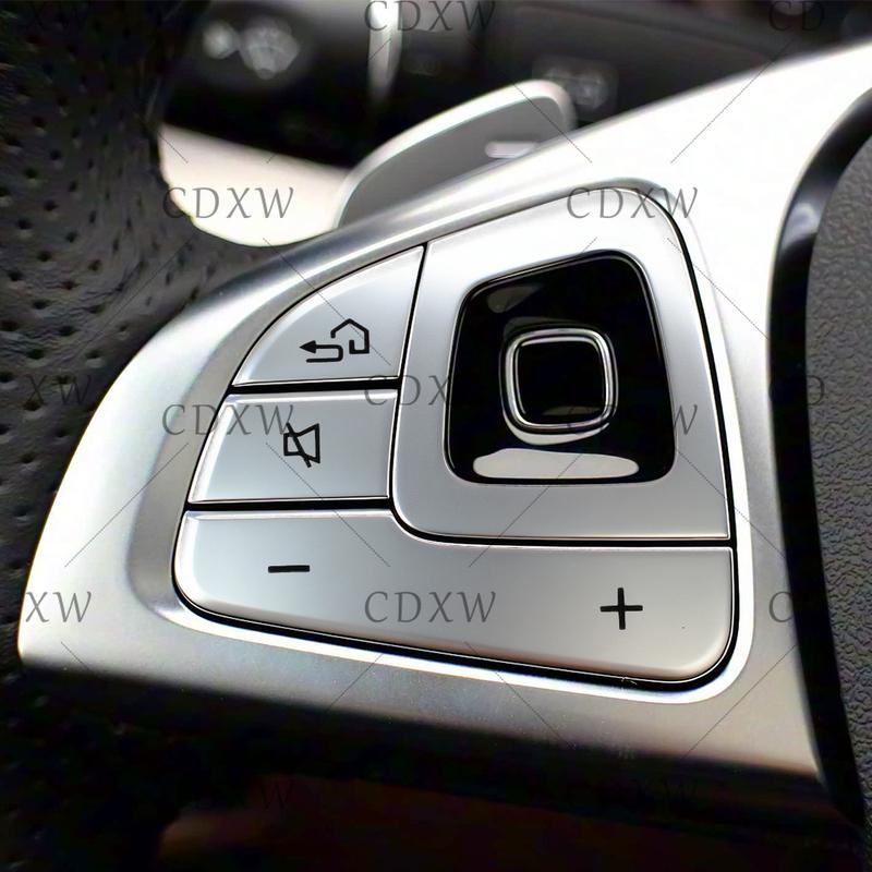 Suitable for Mercedes-Benz W213 E-Class 2016-2018 interior modified steering wheel switch button sticker trim strip