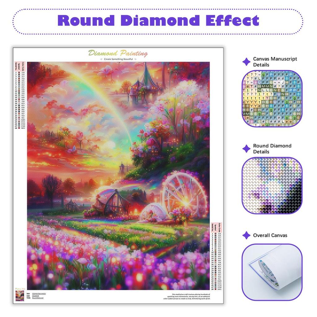 5D Алмазная картина Пейзажная вышивка Дом Картина Стразы Мозаика Домашний декор 30x40 см/12x16 дюймов