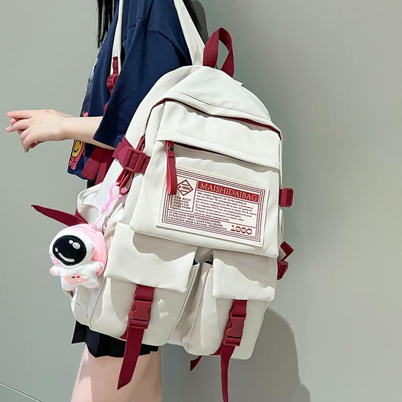 Womens Large Capacity School Backpack Teen Girls College Students Lightweight Comfortable Nylon Daypack With Air Cushion