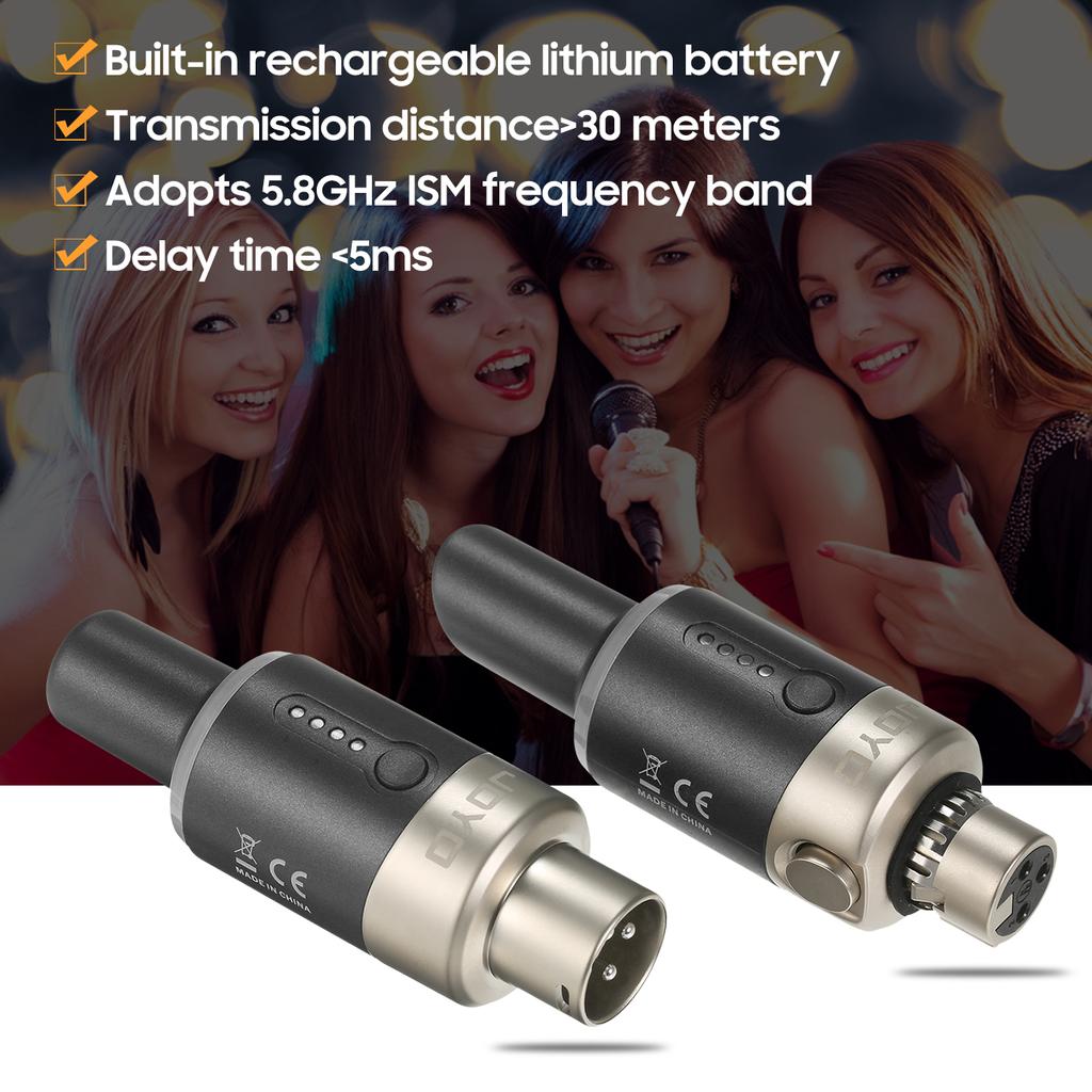 JOYO MW-1 5,8 ГГц перезаряжаемая беспроводная микрофонная система Беспроводной микрофонный передатчик и приемник
