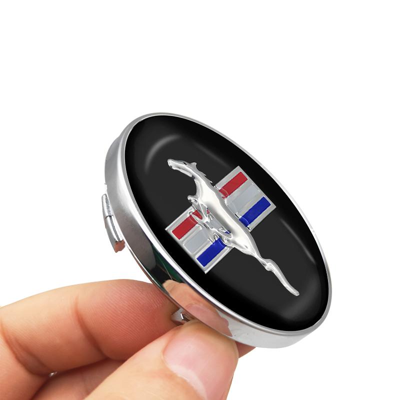 Car Sticker 4Pcs Auto Badge Wheel Center Hub Caps Rim Caps Covers Accessories For Ford Mustang 2015 2017 2018 2005 2006 2007 200