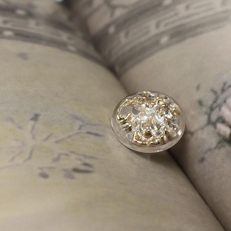 5 шт. Креативные пуговицы с магматическим узором, Роскошные прозрачные пуговицы на ножке из смолы, Аксессуары для одежды