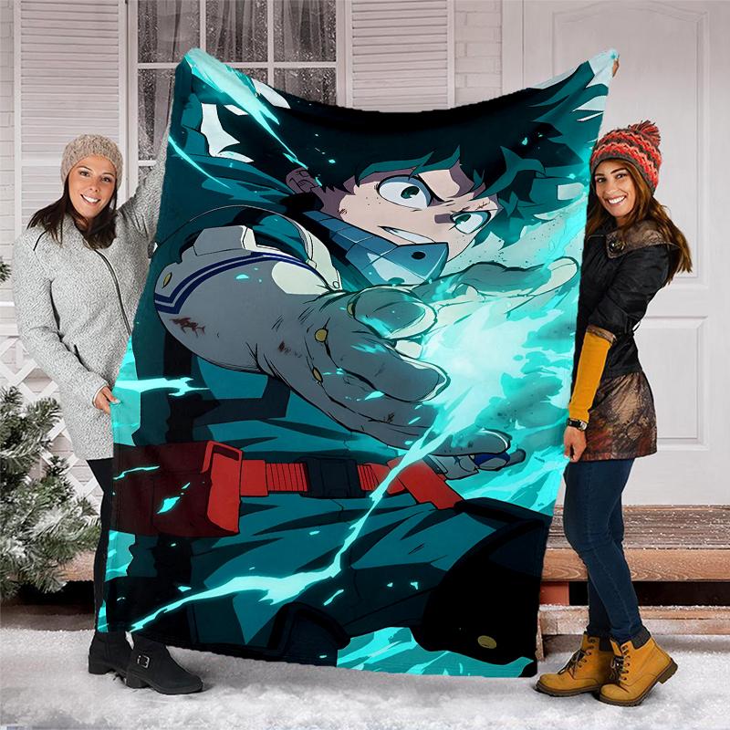 My Hero Academia Theme Printed Blanket - Perfect for Couch, Bed, Travel & Outdoor Use | Machine Washable, Cozy & Durable.