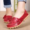 Women Flats Women Genuine Leather Shoes Slip On Loafers Woman Soft Nurse Ballerina Shoes Plus Size 34-44 Casual Sapato Feminino