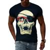 Летняя мода Страх Черепа Графическая Повседневная Футболка с Принтом Хип-Хип Стиль Харадзюку Круглый Вырез Короткий Рукав Мужские Футболки