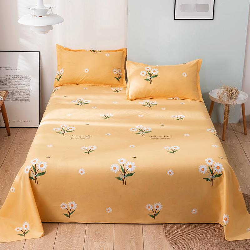 Bedsheet Four-piece Set, Pillowcase, Quilt Cover, Quilt Cover, Autumn Dormitory Washed Cotton Three-piece Set, Single Product Brushed