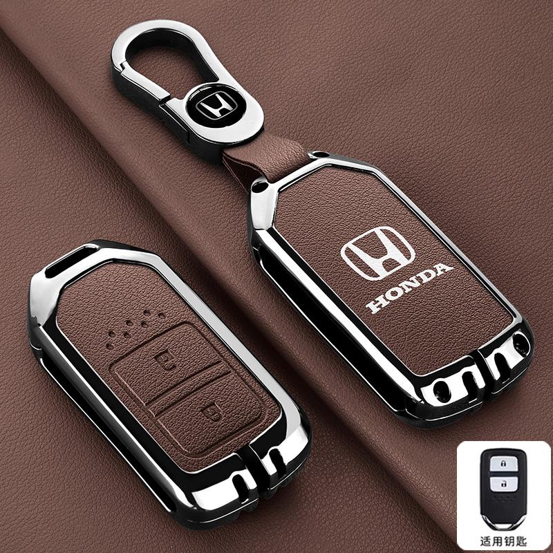 Zinc Alloy Car Smart Remote Key Case Cover Shell Protection Box For Honda Vezel City Civic Jazz BRV BR-V HRV Keyless Accessories ais256