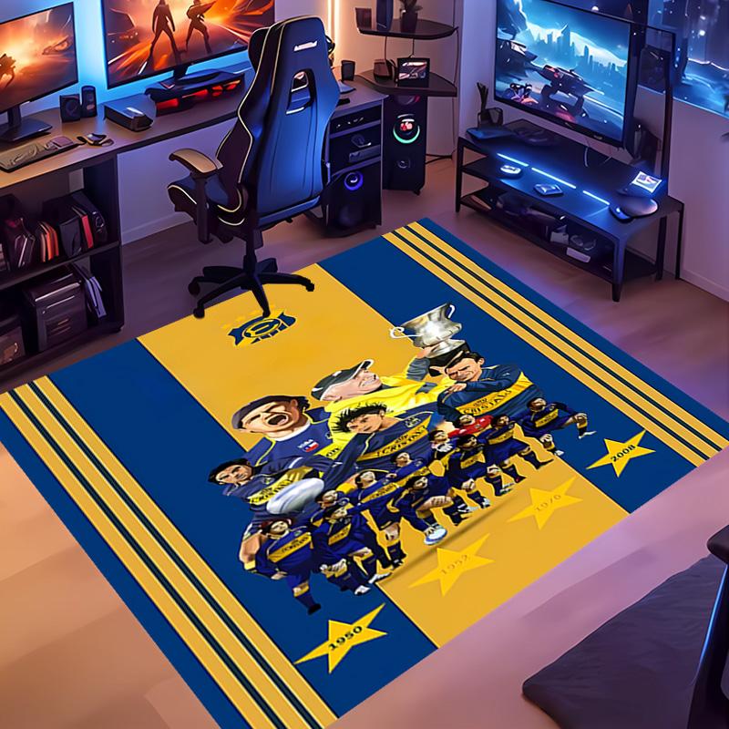 1pc Club Atlético Boca Juniors Entrance Mat, Non-Slip Mat Area Rug,Room Decor, Outdoor Decor, Kitchen Rug,Doormat - Machine Washable, Easy to Clean