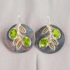 Peridot Gemstone 925 Sterling Silver Jewelry Handmade Drop/Dangle Earrings 1.77" EE-81-18