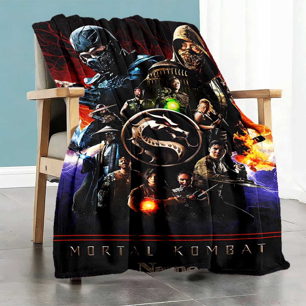Warner Bros. Films (6) Customize Text Blanket Throw Personalized Blanket Durable Comfort for Office Seaside Couch Bed Four Seasons Multipurpose