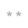 Petite 925 Silver Floral Ear Piercing Earrings - Trendy & Comfortable for 2021