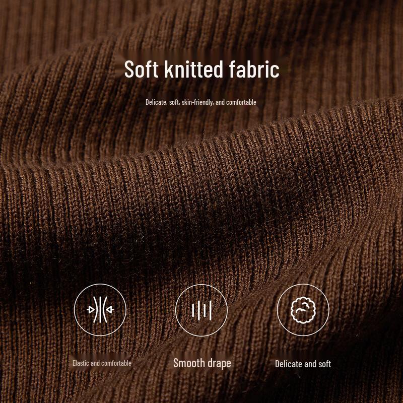 Women's Faux Two-Piece Wool Blend Knit Top