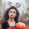Halloween Scary Eyeball Headband with Big Plush Shapes Exaggerated Decorative Hair Hoop Party Accessories