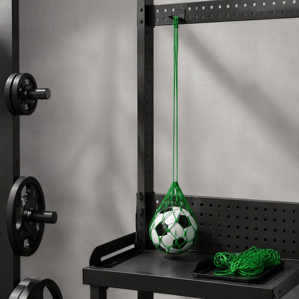 2pcs Nylon Material Football Training Net Bag Green Color Solo Soccer Trainer Ball Control Drill