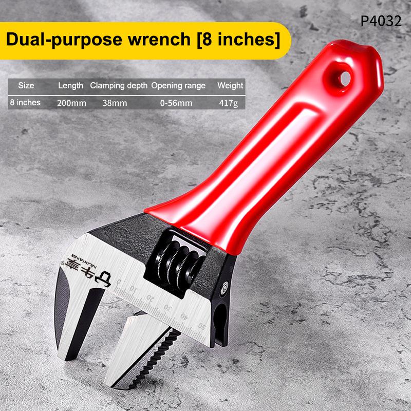 1 шт. 6/8" Ключ с короткой рукояткой, регулируемый, увеличенный открытый гаечный ключ для ванной комнаты, мини, маленький, доска, регулируемая короткая рукоятка большого диаметра