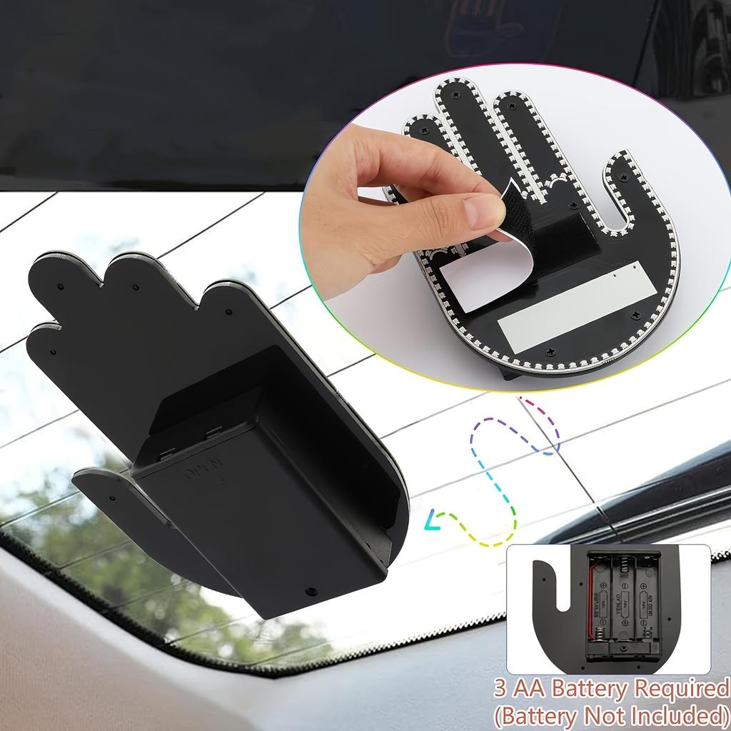 Яркий автомобильный фонарь с 203 светодиодами и пультом управления жестами - универсальный дисплей для подачи сигналов рукой с аккумулятором на 3-4 месяца