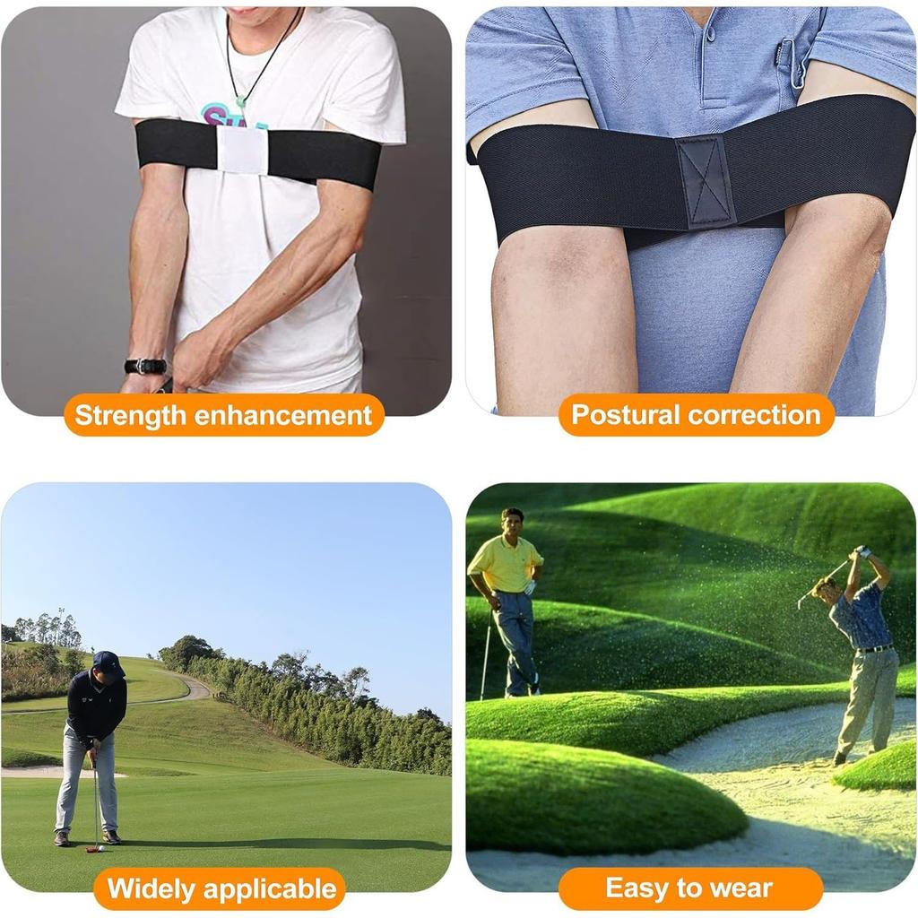 3pcs/set For Beginners Golf Swing Corrector Elastic Training Band Arm Strength Posture Aid Home Gym Fitness Equipment Kit