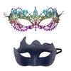 2 Pcs Couple Masquerade Masque Set for Men And Women