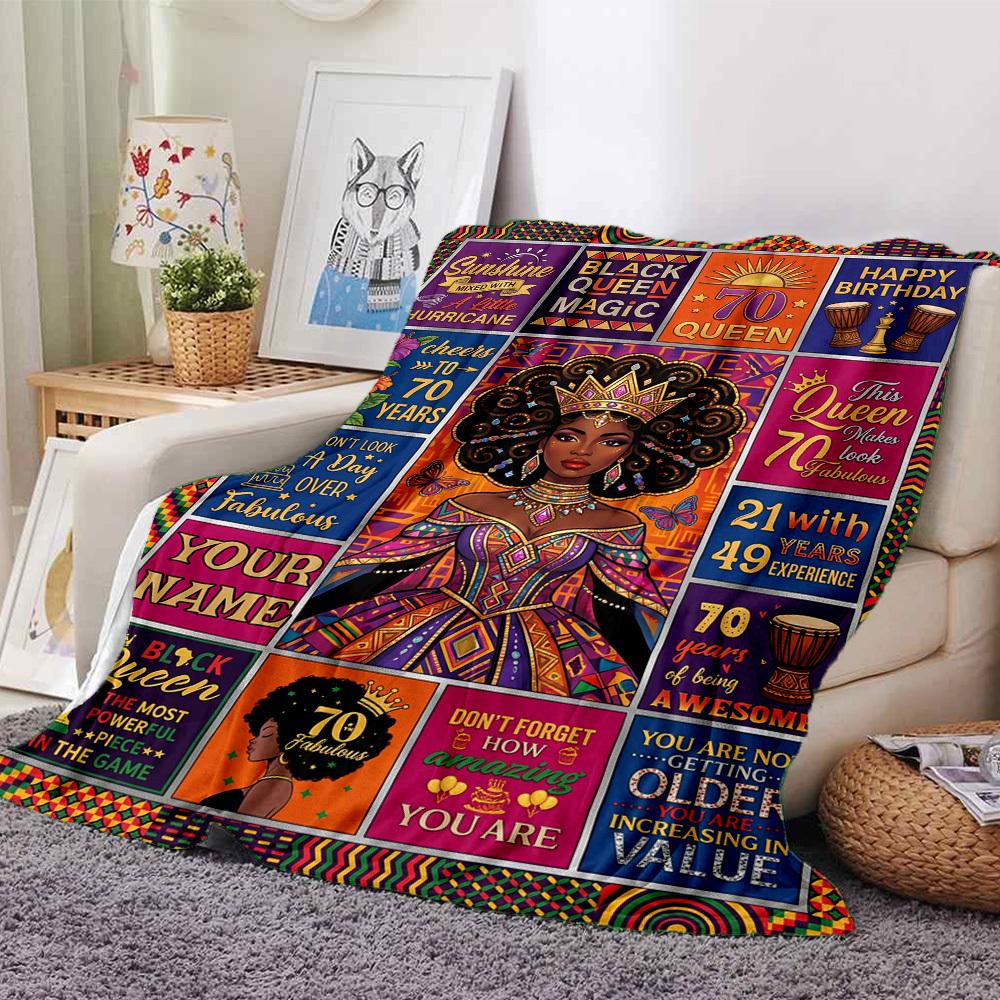 Empowerment Celebration 70Th Birthday Tribute Multipurpose Customize Text Durable Comfort Suitable For Sofa Couch Office Bed Picnics For All Occasions