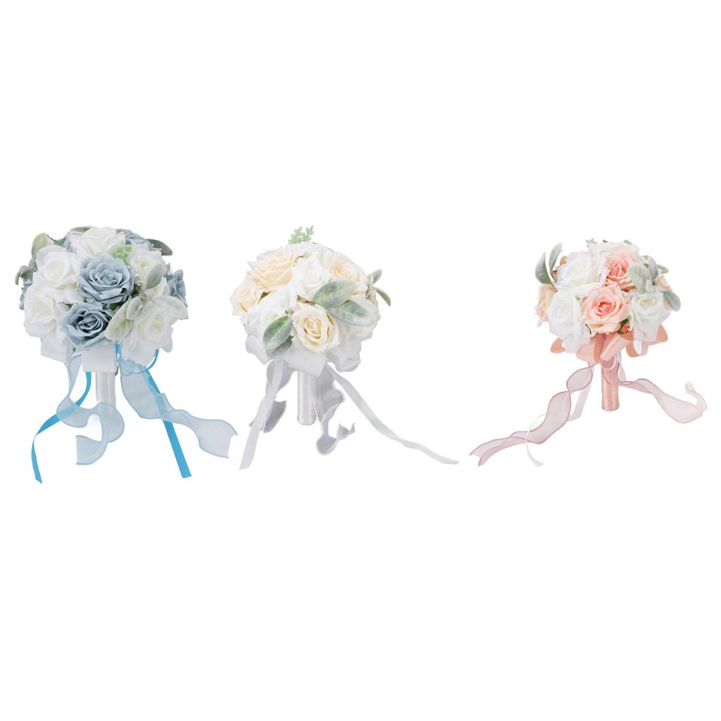 Свадебные букеты для невесты Мягкая лента для невесты Подружка невесты держит цветы Искусственная роза для свадьбы