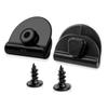 PSLER 2PCS Battery Left Side Cover Clip and Screws for XL883 XL1200 2004 UP | Durable black plastic mounting hardware for motorcycle replaces broken