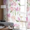 Весенние цветы бабочка розовые тюлевые шторы для гостиной спальни прозрачные занавески для балкона зала модные домашние шторы с принтом