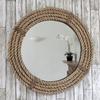 Wooden Rope Look Round Wall Mount Mirror Home Decoration, Living Room, Bedroom, Wall for Wash Basin