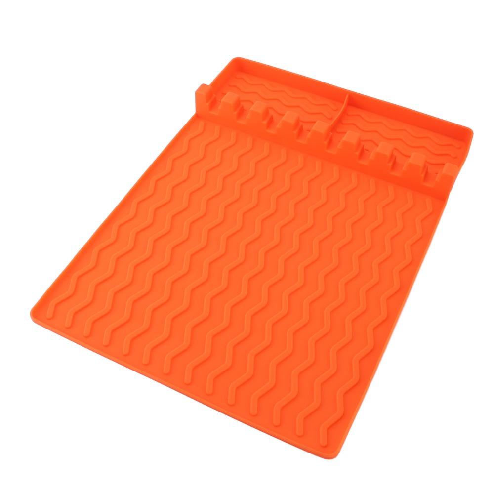 Silicone Silicone Griddle Mat Orange Drip Pad Heat Resistant Griddle Tool Mat Camping Cooking