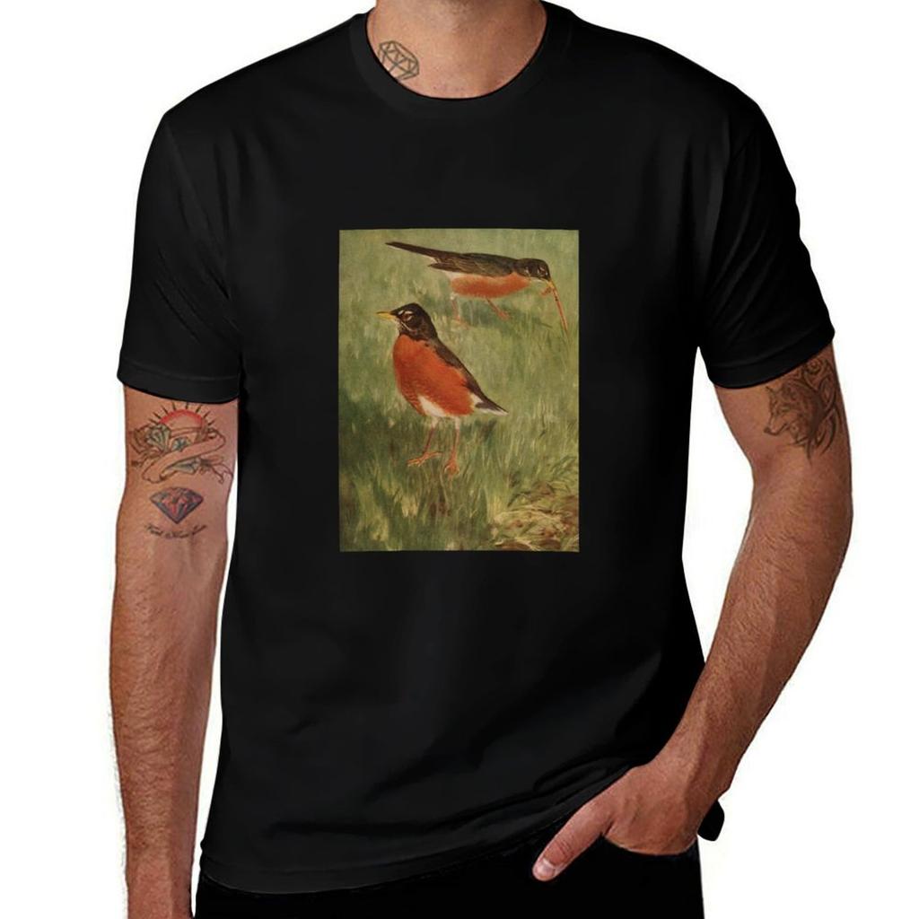 Catching Worms Two Robins TShirt Quick Dry Light Sports TShirt