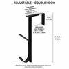 Multi-Purpose Door Coat Hangers Metal Curve Partition Hooks Practical Over The Door Hooks  Home