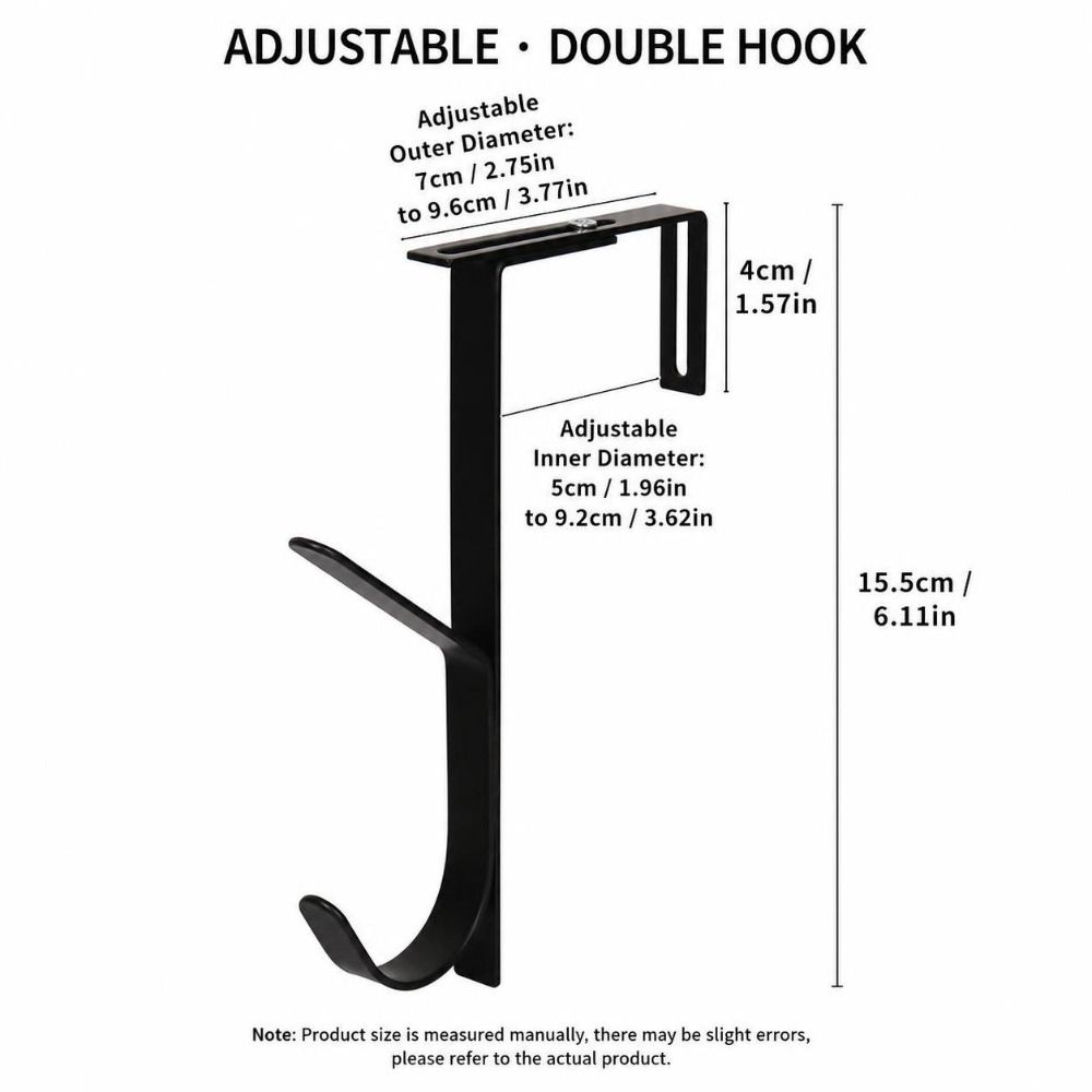 Multi-Purpose Door Coat Hangers Metal Curve Partition Hooks Practical Over The Door Hooks Home