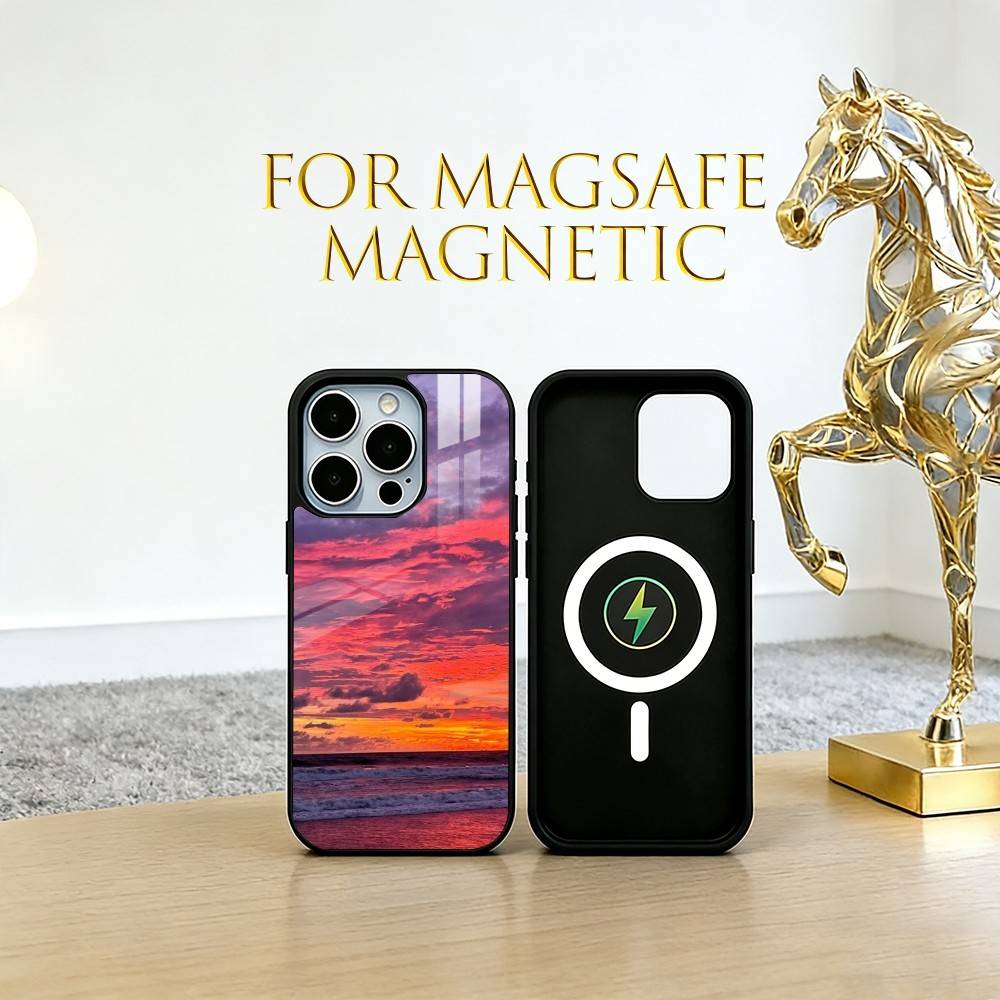 Seaside Sunset Phone Case For iPhone17,16,15,14,13,12,11 Plus,Pro Magnetic For Magsafe Wireless Charging