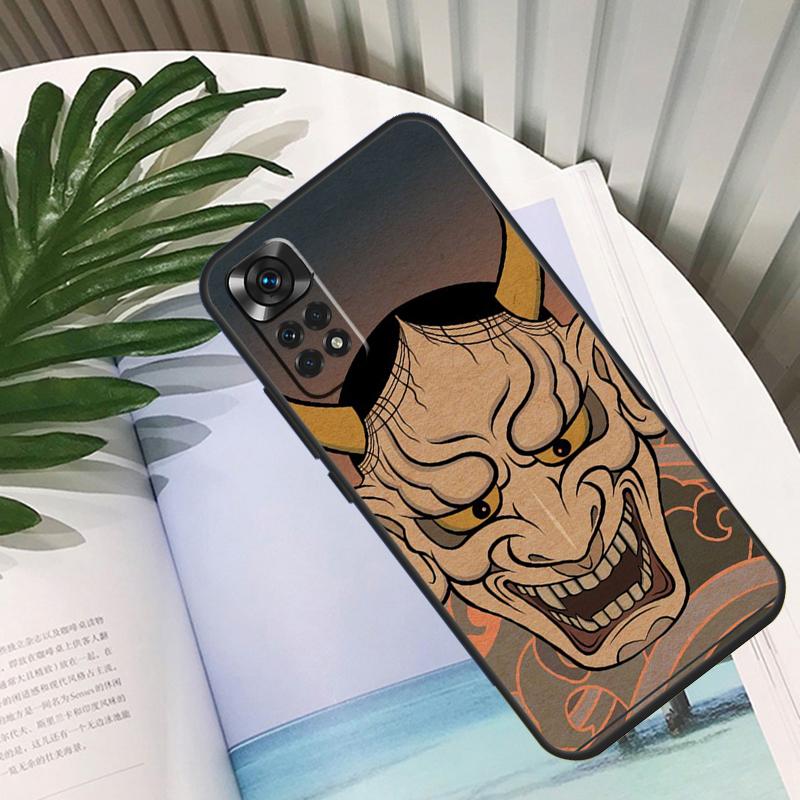 Чехол-маска самурая Они для Xiaomi Redmi Note 13 10 11 12 14 15 Pro Plus Чехол для Redmi 15C 12C 13C 14C 10C 15