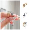 Gold Moon Finger Ring Silver Couple Adjustable Ring Exquisite Crystal Star Ring  Hipster