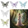 Волшебные Искрящиеся Крылья Феи Двухцветные Цветок Бабочка Костюм Крылья Цветные Эльф Косплей Крыло для Женщин Девочек