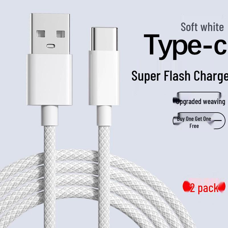 Кабель USB Type-C для быстрой зарядки 6A для Huawei, Xiaomi, Redmi, Vivo, Honor
