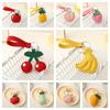 Cute Fruit Pendant Strawberry Bag Pendant Creative Leather Keychain  Men