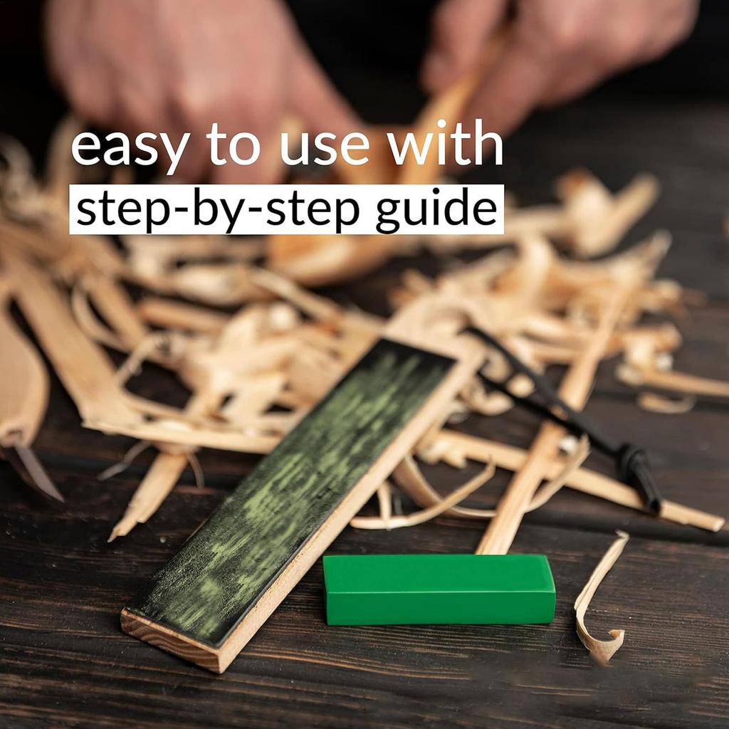 Кожаный ремень для правки Двусторонний кухонный точильный камень PU кожа Набор для заточки стамесок с полировальной пастой Для дома и кухни