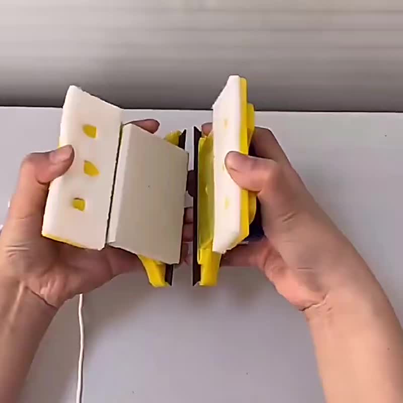 Прочный магнитный очиститель стекла Двусторонний скребок Бытовая уборка с веревкой 1,2 м Страховочный шнур для мытья окон в ванной